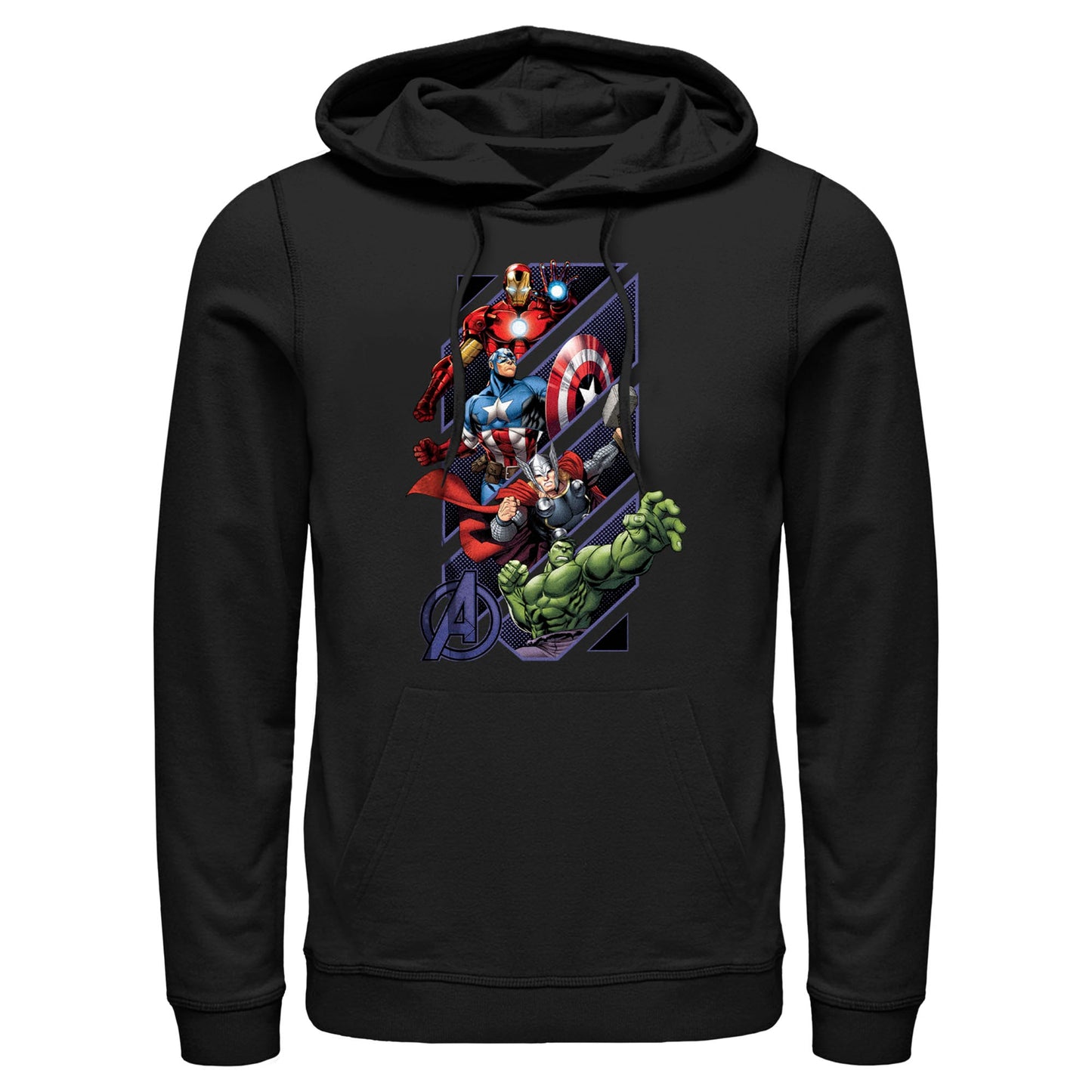 Marvel Assemble Geometrics Mens Lightweight Hoodie