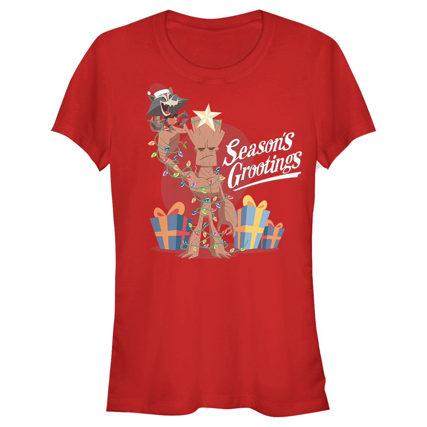 Marvel Seasons Grootings Junior's Womens T Shirt