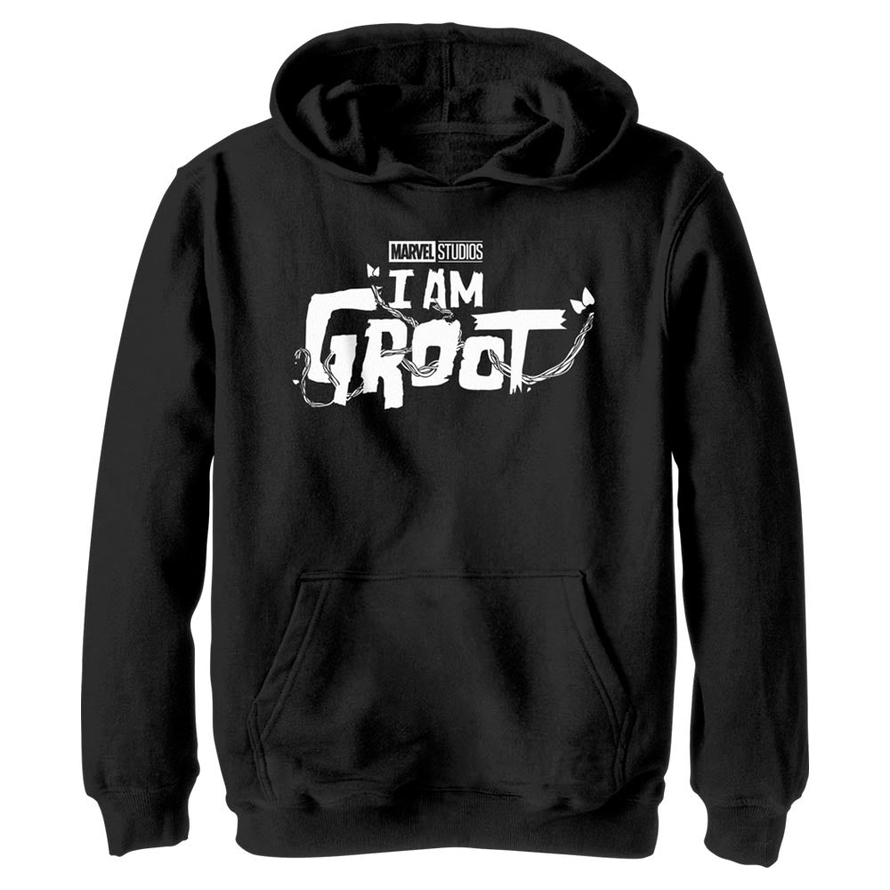 Marvel Groot White Logo Boys Kids Lightweight Hoodie