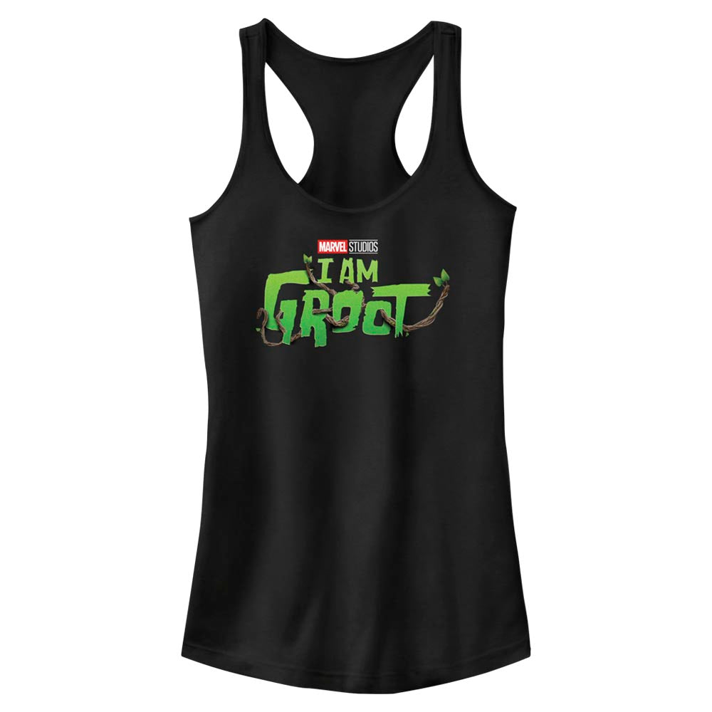 Marvel Groot Main Logo Juniors Tank Top Shirt
