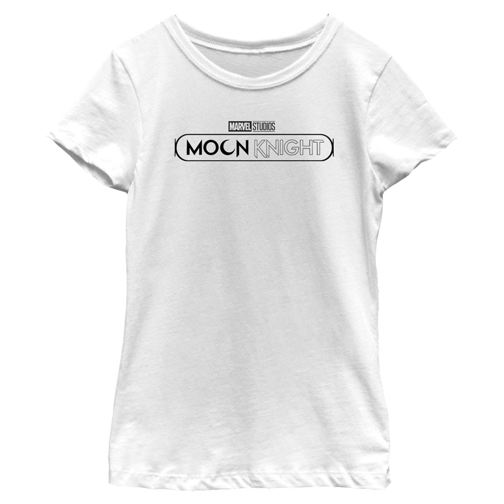 Marvel Moon Knight Black Logo Girls Kids T Shirt