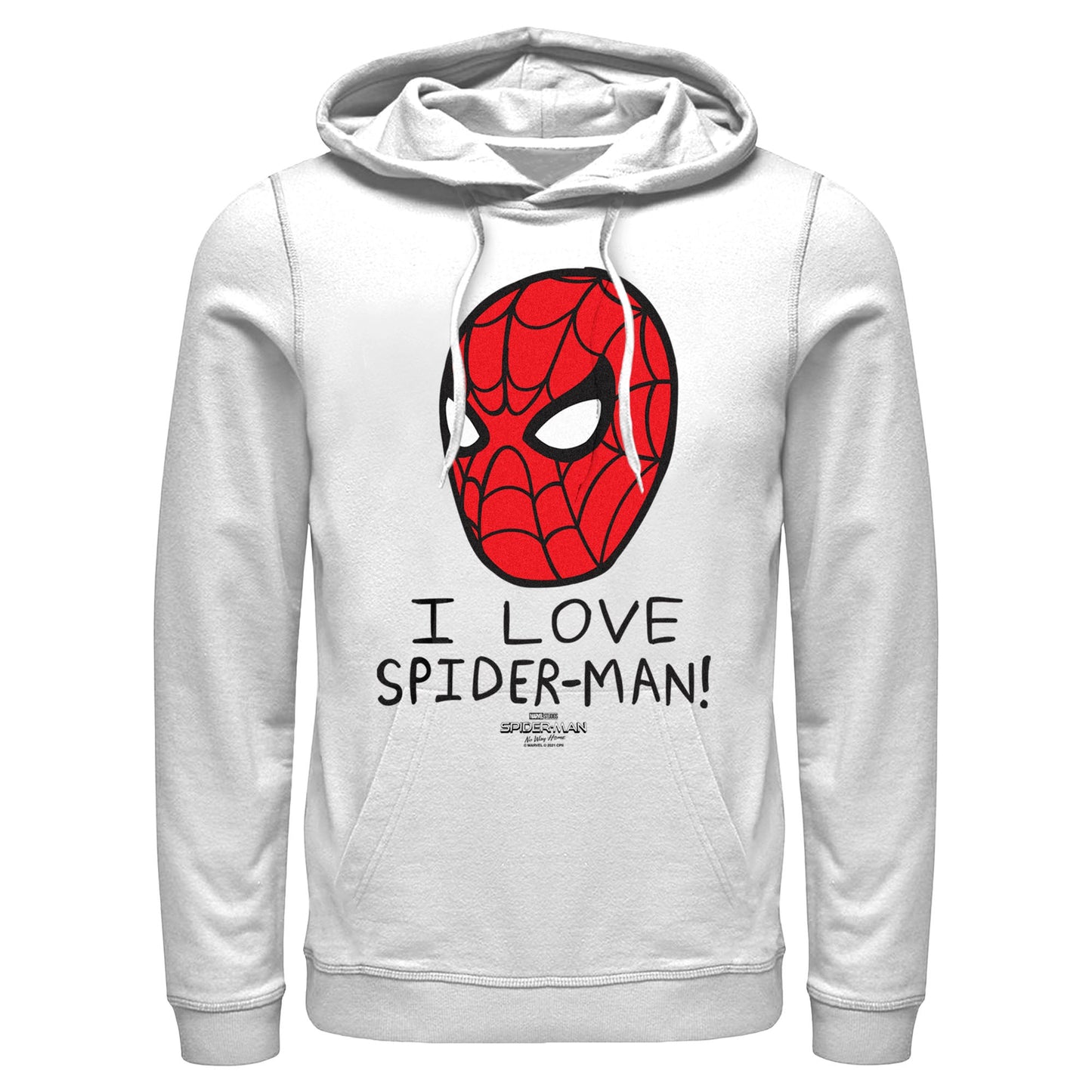 Marvel I Love Spiderman Lightweight Mens Hoodie