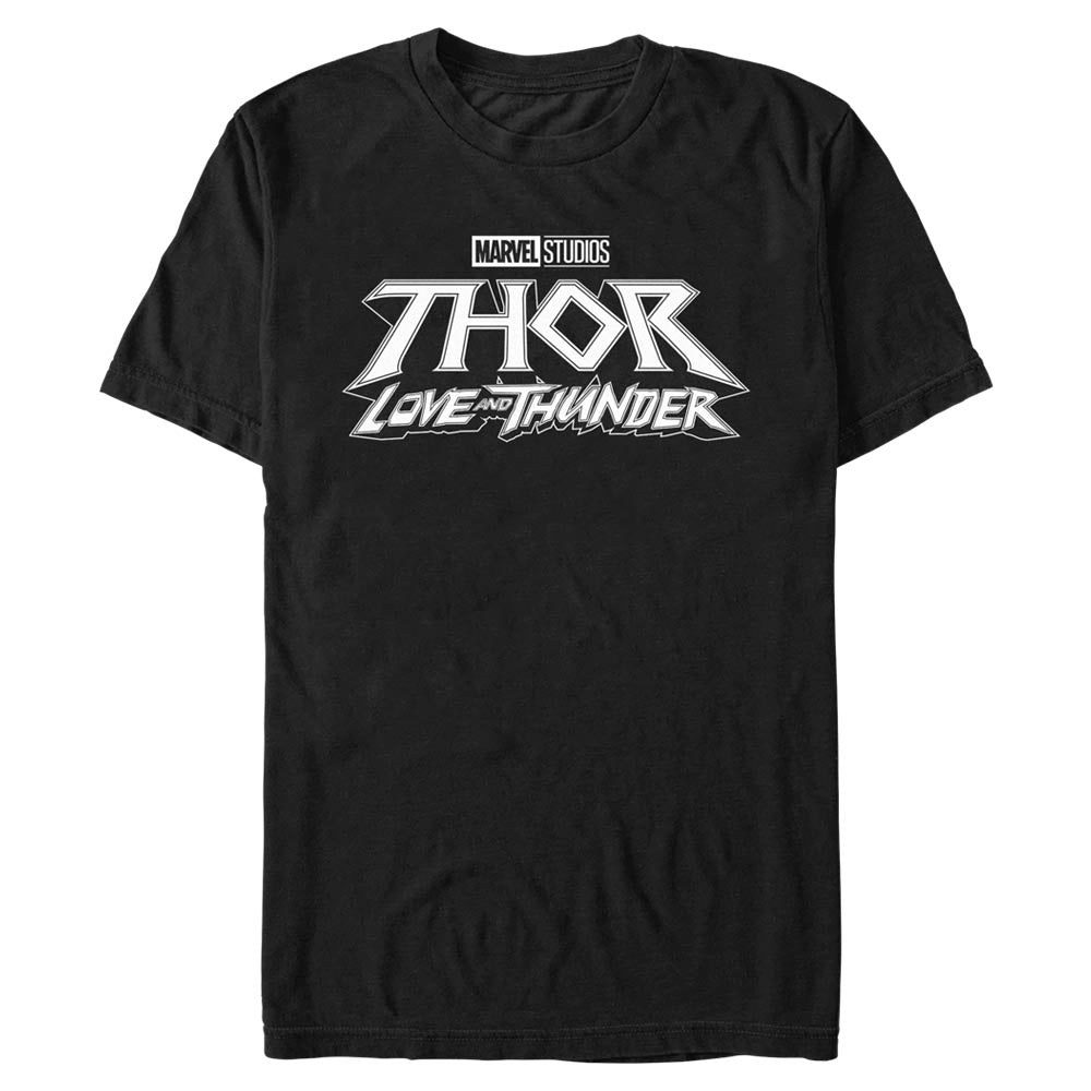 Marvel Black Logo Mens T Shirt
