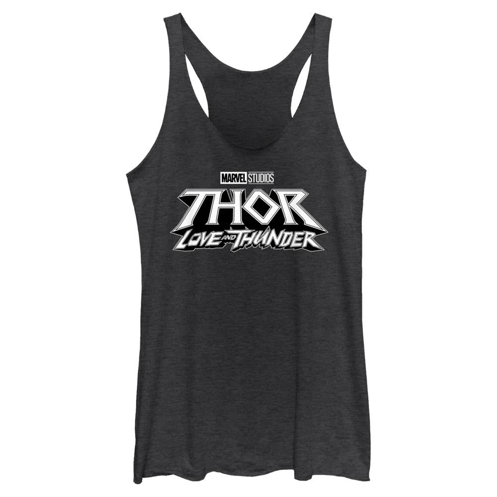 Marvel Black Logo Juniors Tank Top Shirt