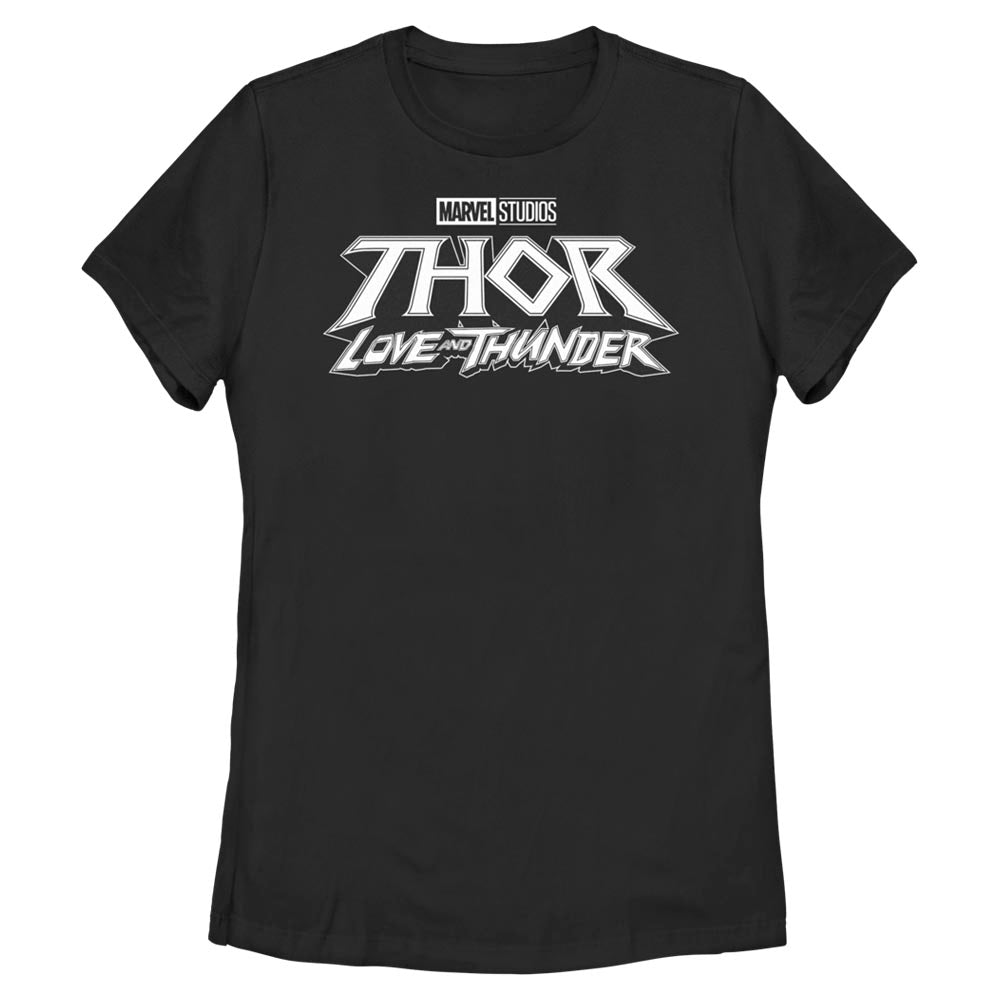Marvel Black Logo Womens T Shirt