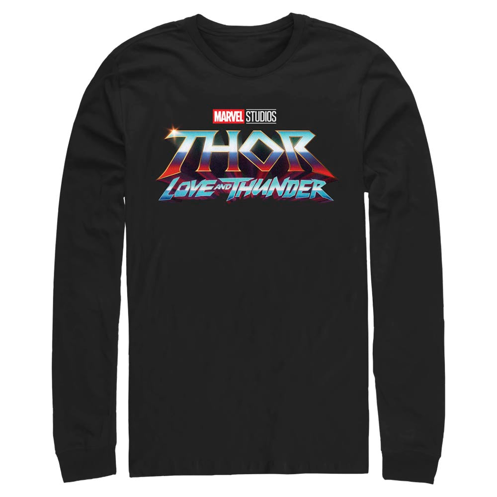 Marvel Thunder Logo Mens Long Sleeve T Shirt