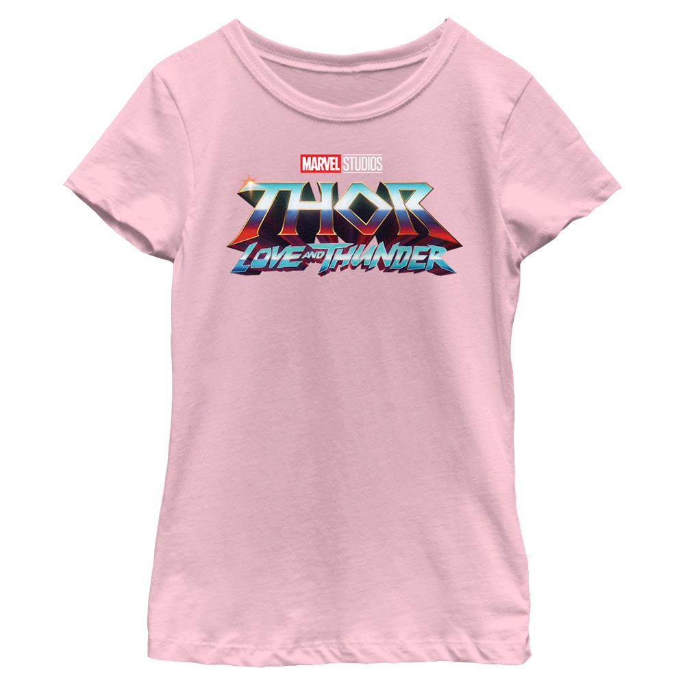 Marvel Thunder Logo Girls Kids T Shirt