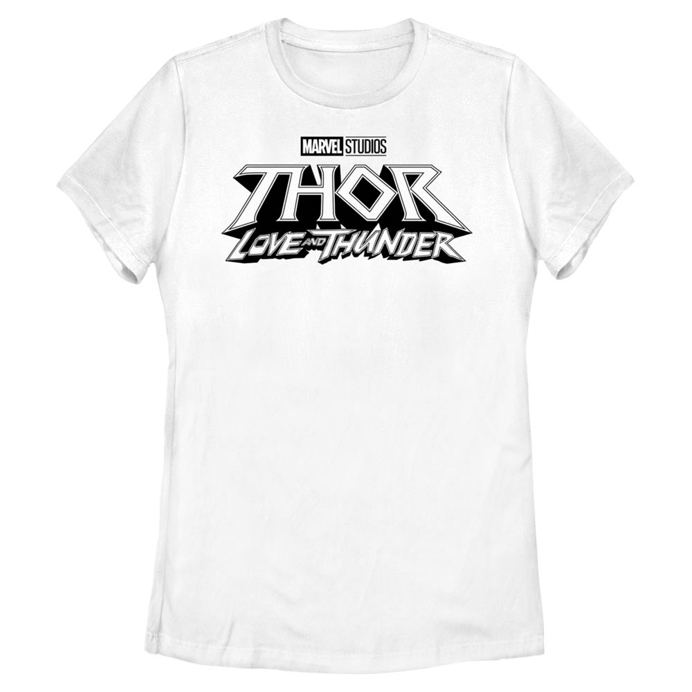 Marvel White Logo Womens T Shirt