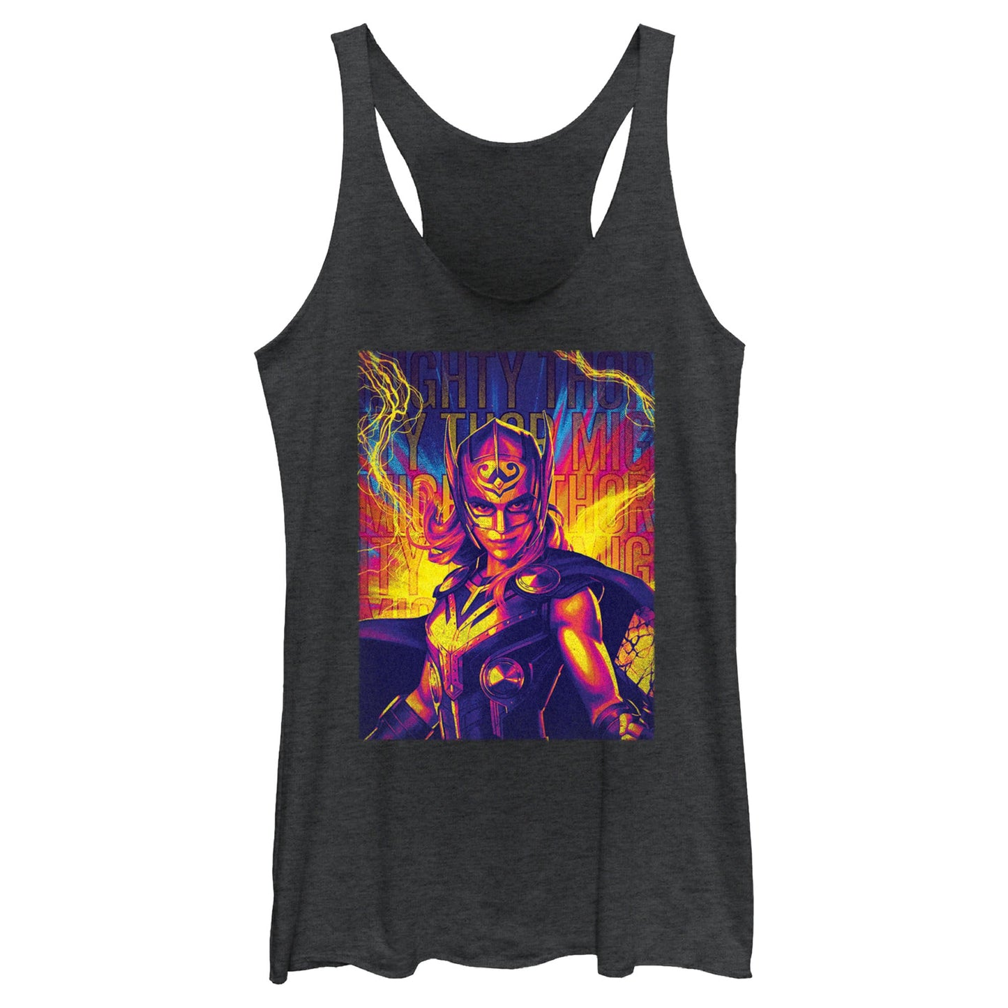 Marvel Mighty Hero Lightning Junior's Womens Tank Top Shirt