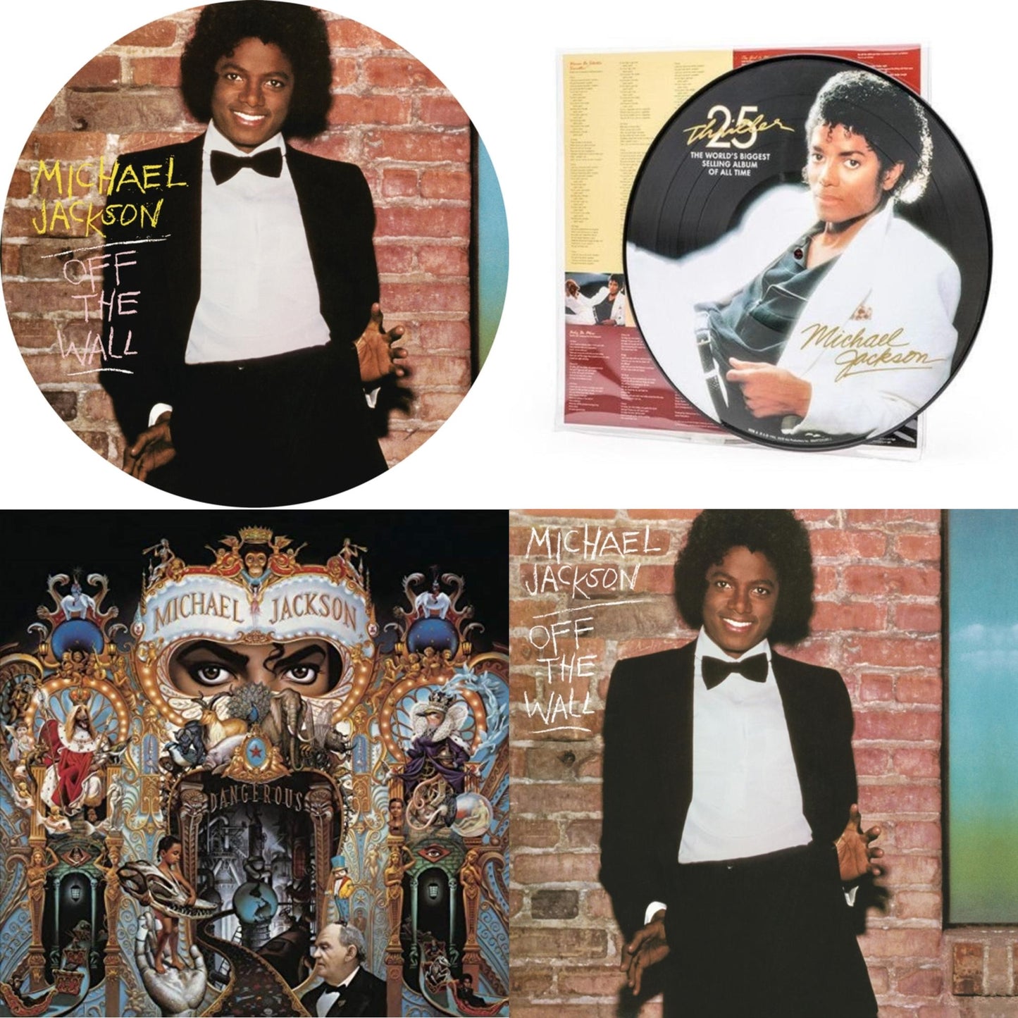 Off The Wall (Picture Disc) & Thriller (Picture Disc) & Dangerous (180G/2LP) & Off The Wall (140G/Gatefold)