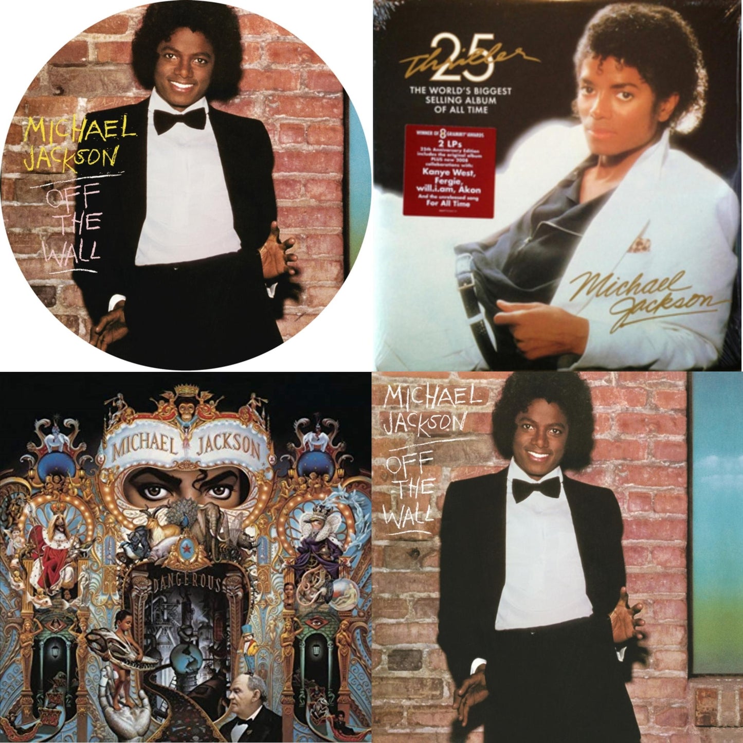 Off The Wall (Picture Disc) & Thriller (25Th Anniversary Edition/2LP/180G/Gatefold) & Dangerous (180G/2LP) & Off The Wall (140G/Gatefold)