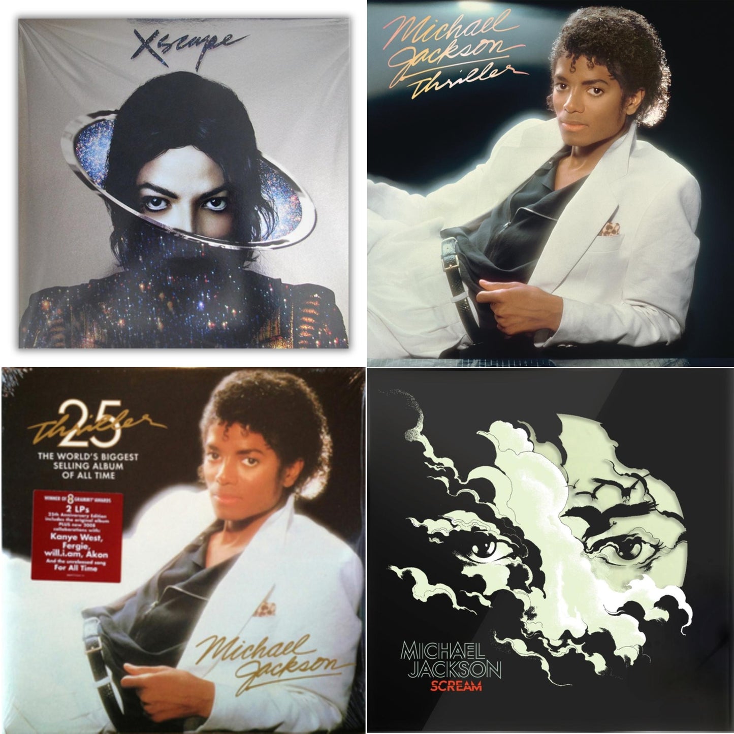 Thriller (25Th Anniversary Edition/2LP/180G/Gatefold) & Xscape & Thriller (140G/Gatefold) & Michael Jackson - Scream (2LP) (New LP Vinyl)