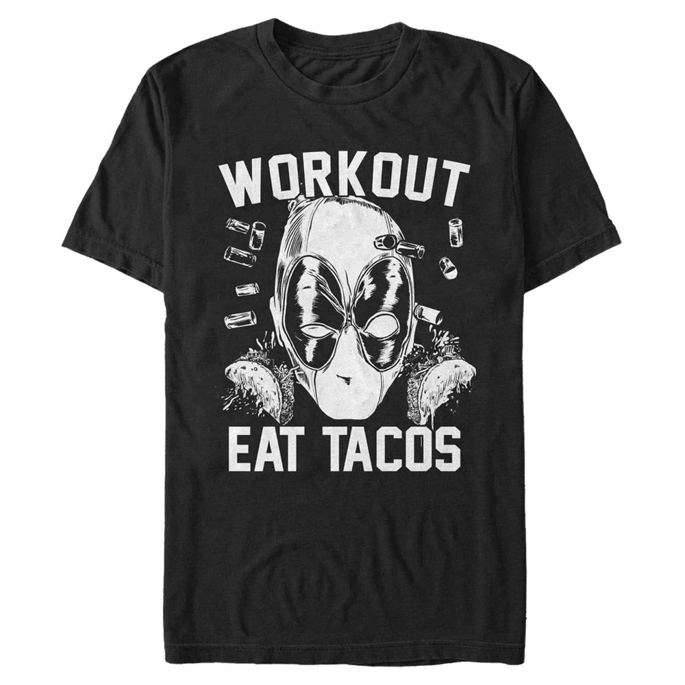 Marvel Workout Eat Tacos Mens T Shirt