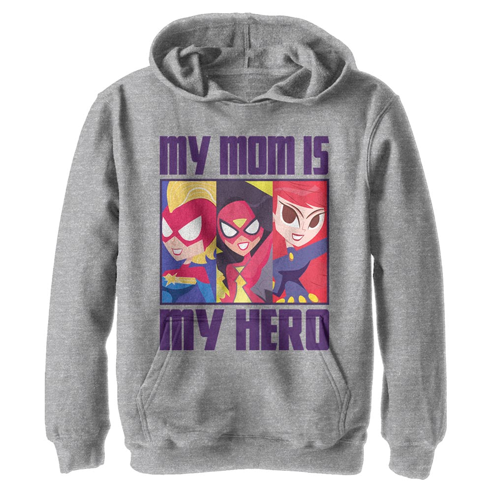 Marvel My Mom Is My Hero Cartoon Heroes Boys Kids Lightweight Hoodie