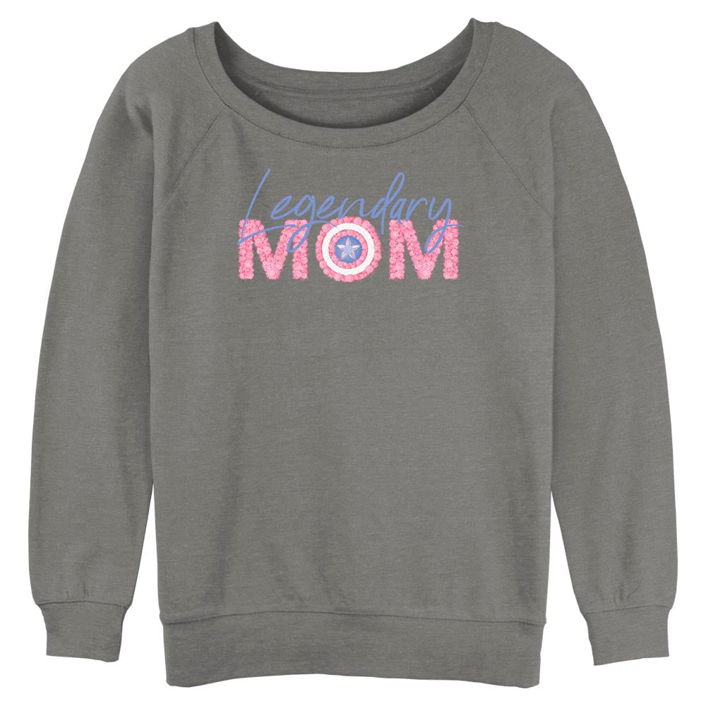Marvel Legendary Mom Flowers Junior's Raglan Pullover