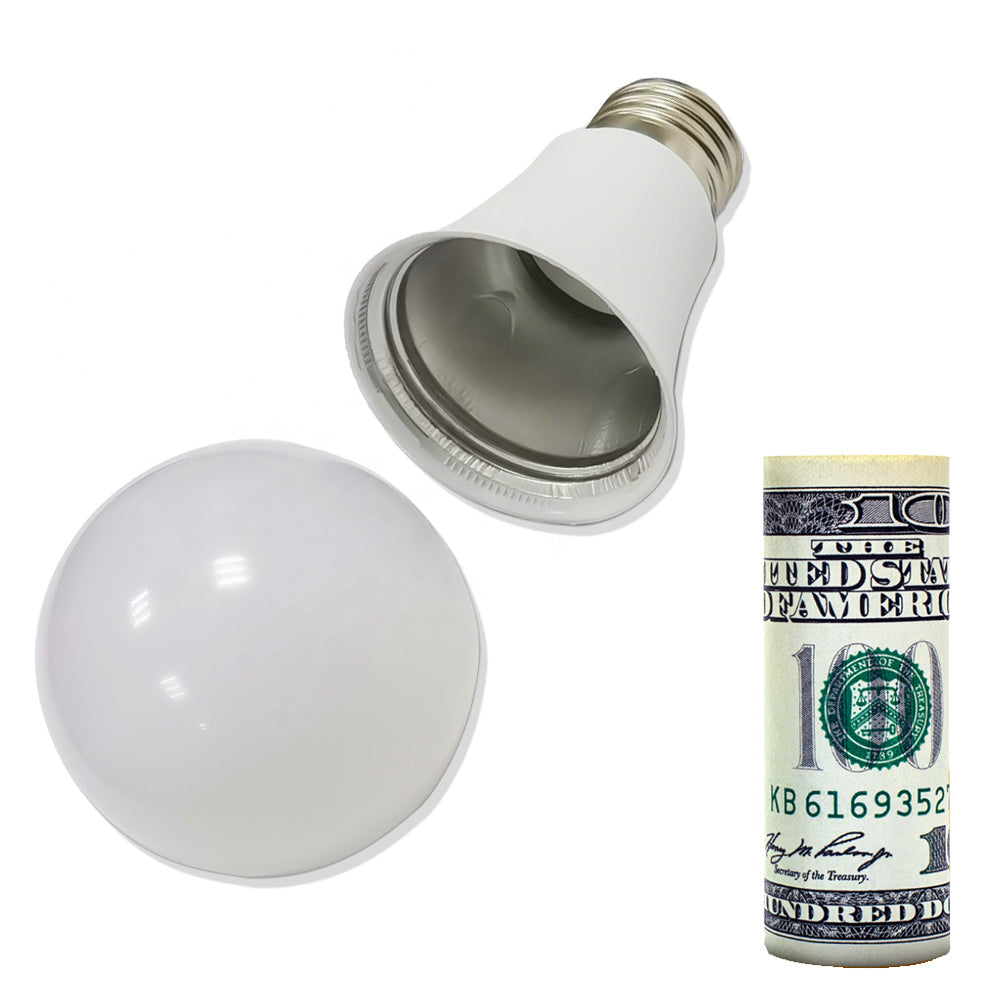 Fake Lightbulb Diversion Safe (2 Pack) - Discreet house hidden safe ideas to hide your money or jewelry in Secret compartments
