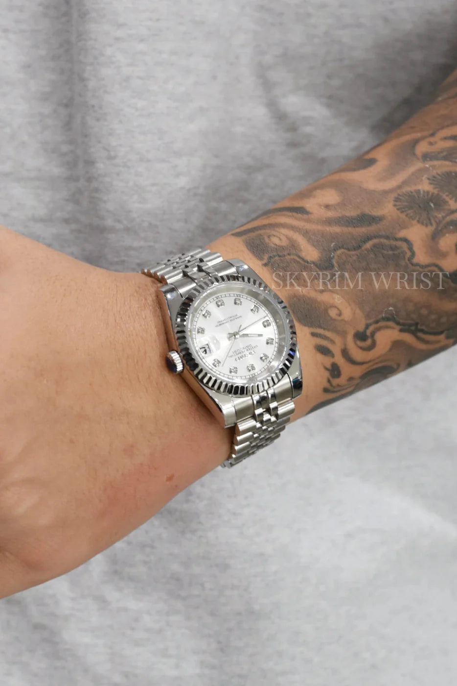 Mod Datejust Silver Diamond