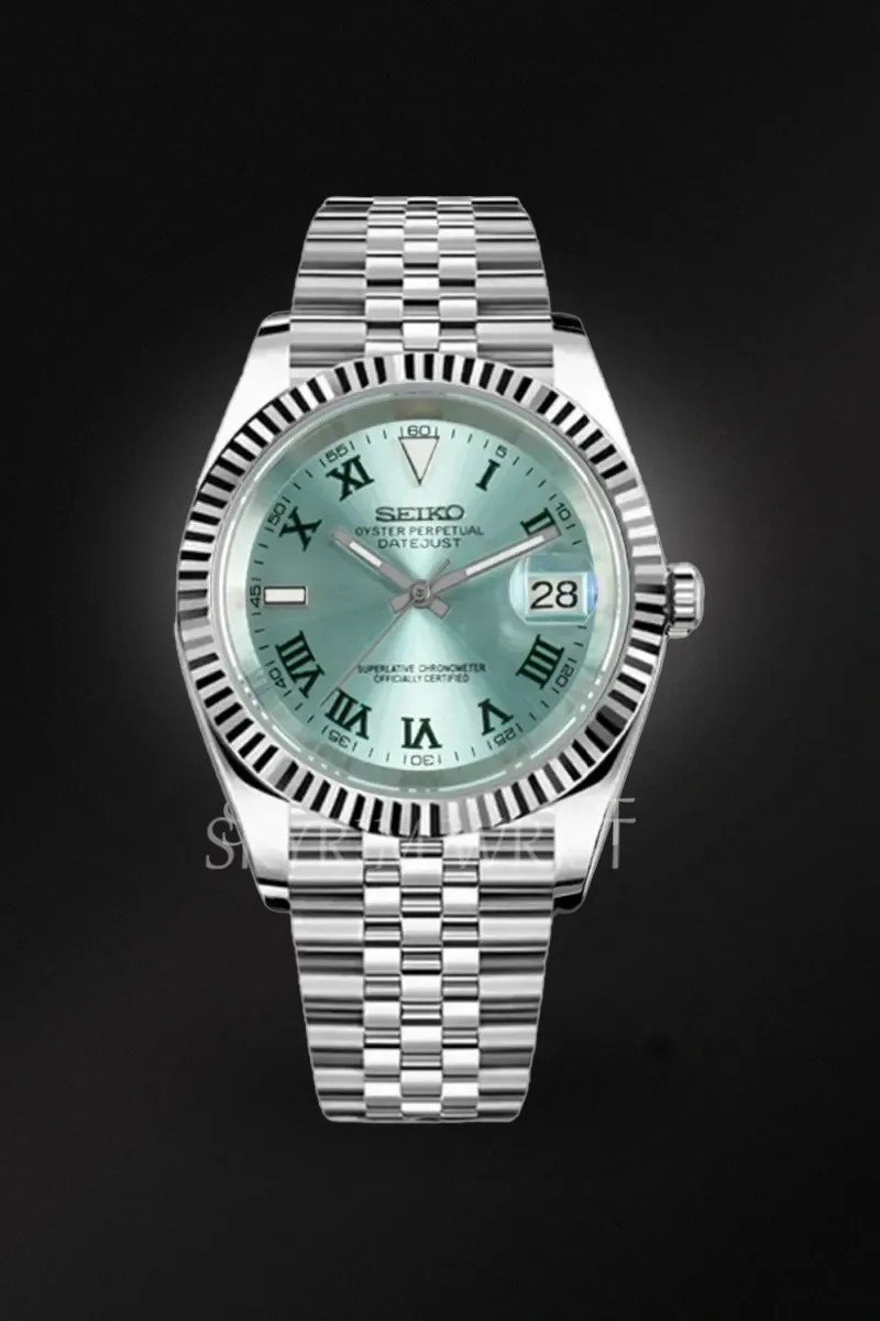 Mod Datejust Wimbledon Sky Blue