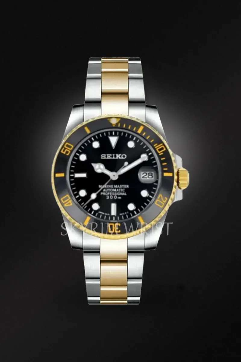Mod Submariner Two-Tone Gold Black