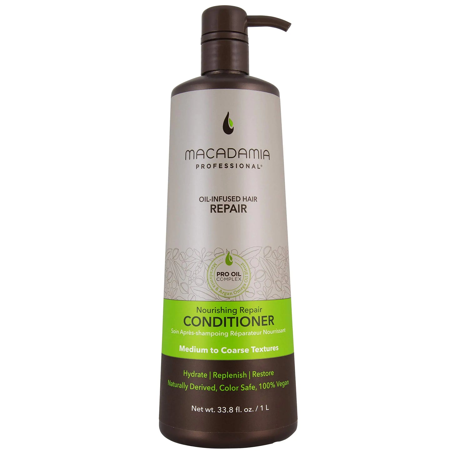 Macadamia Professional Hair Care Sulfate & Paraben Free Natural Organic Cruelty-Free Vegan Hair Products Nourishing Repair Hair Conditioner 33.8 oz Green