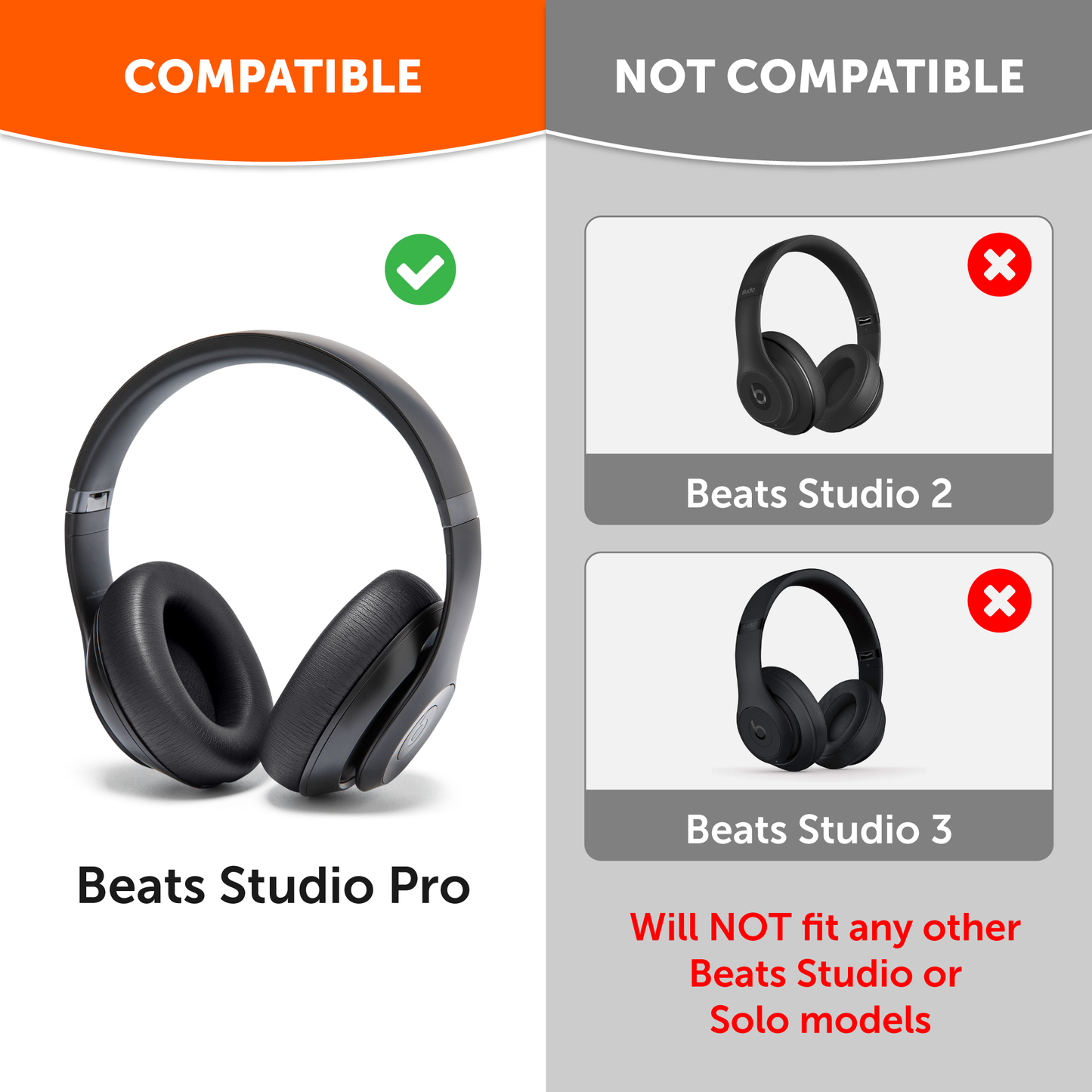 Beats Studio Pro Earpads by Wicked Cushions