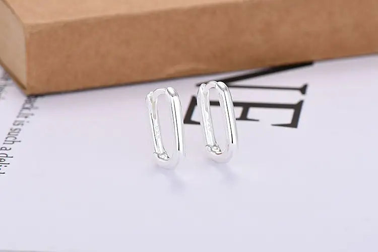 European And American Entry Lux U-shaped Earrings Female Simple Solid