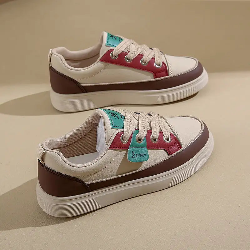 Women's Korean-style Comfortable White Platform Sneakers