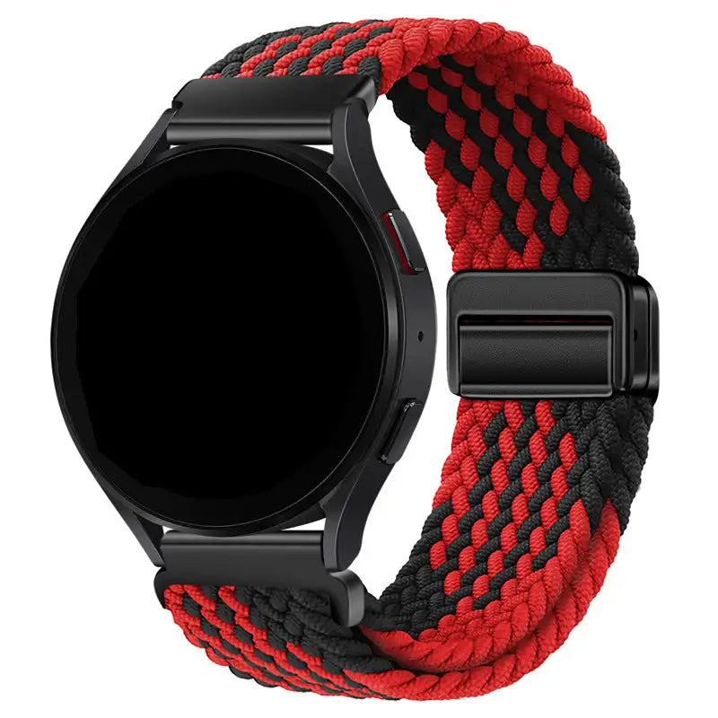 Metal Magnetic Buckle Nylon Braided Stretch Strap