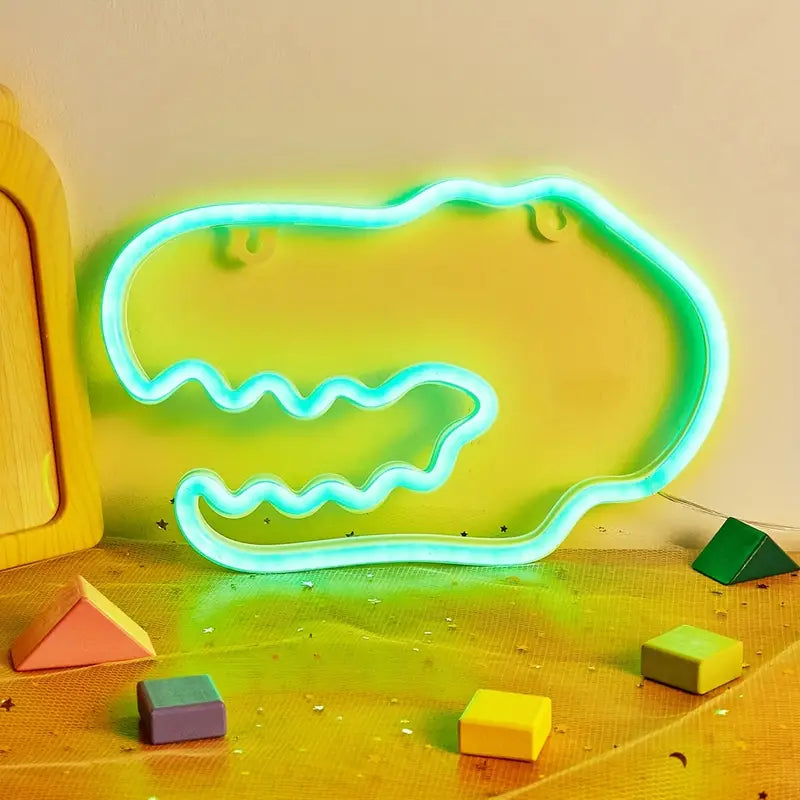 Dinosaur Shaped LED Neon Sign for Home Decor