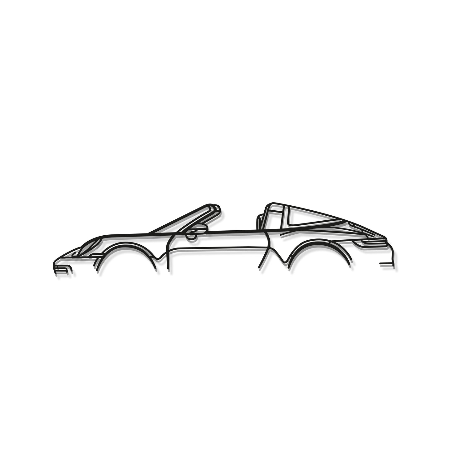 911 Targa Model 992 Metal Car Wall Art - MT0870