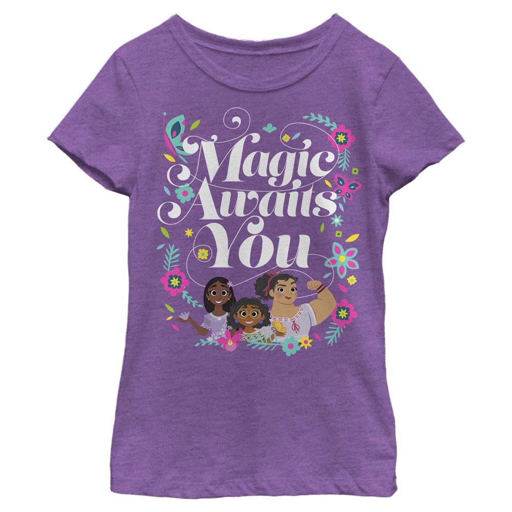 Disney Magic Awaits Girls Kids T Shirt