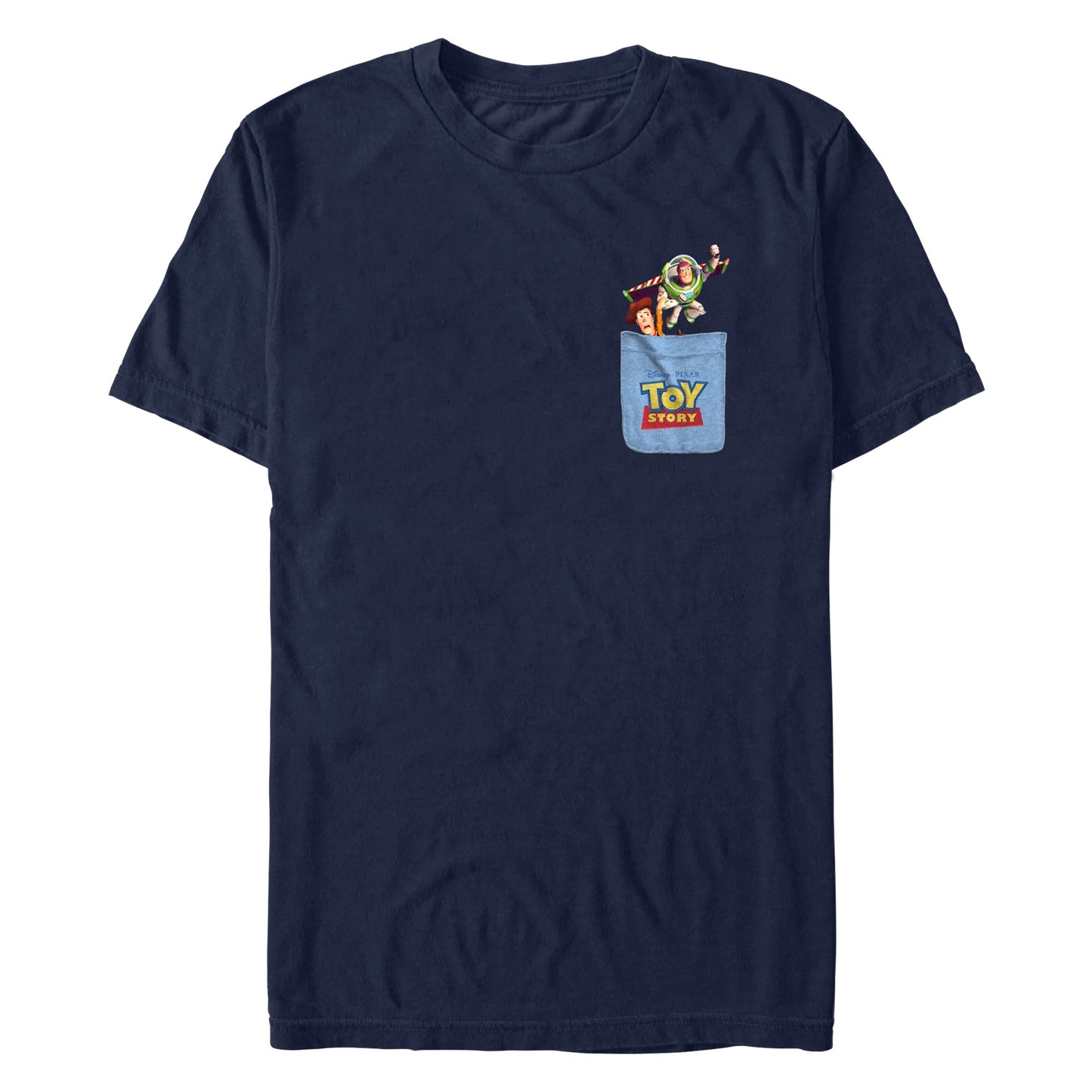 Disney Buzz Woody Faux Pocket Mens T Shirt