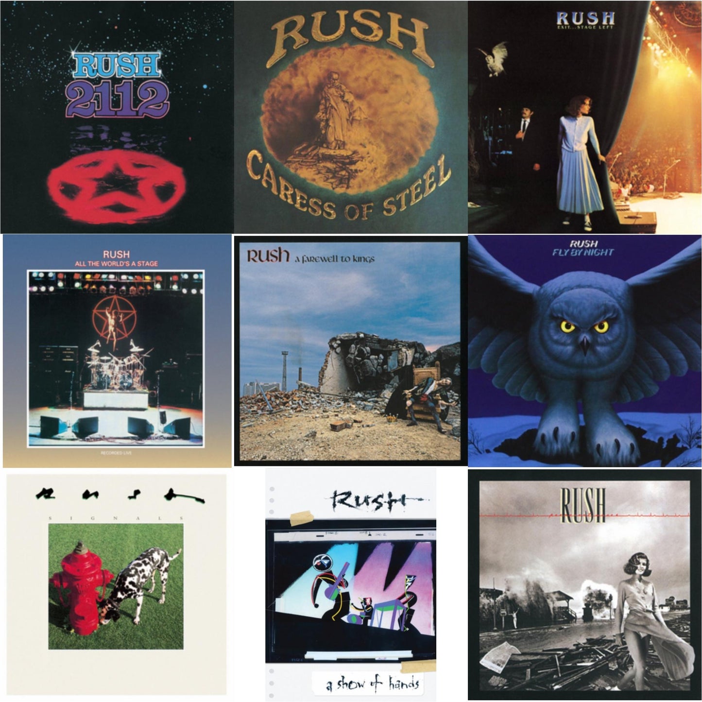 Fly By Night (180G) & Caress Of Steel (180G/Dl Card) & All The World's A Stage (180G) & 2112 (180G) & Farewell To Kings (180G) & Permanent Waves (180G) & Exit Stage Left (180G) & Signals (180G) & Show Of Hands (180G)