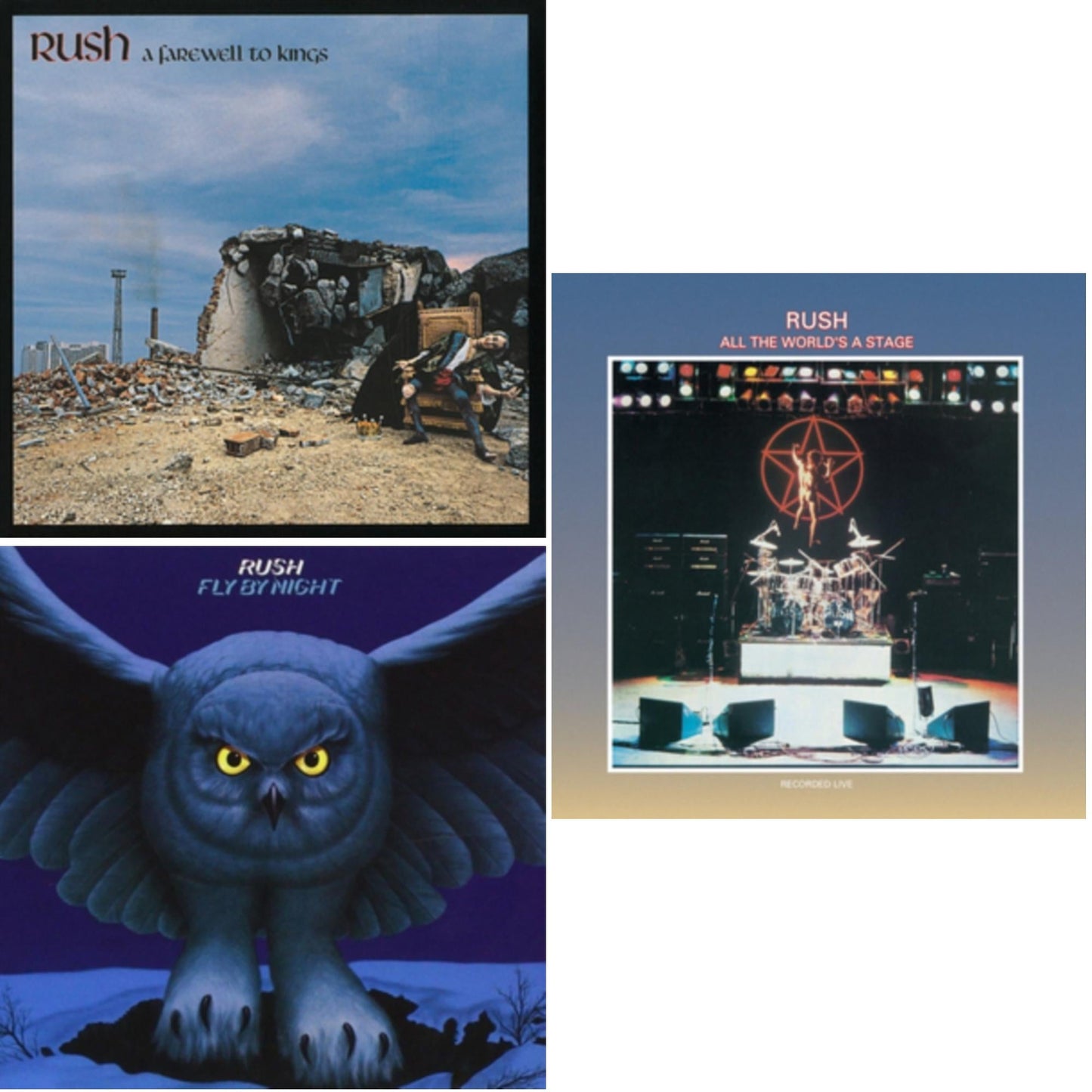 Fly By Night (180G) & All The World's A Stage (180G) & Farewell To Kings (180G)