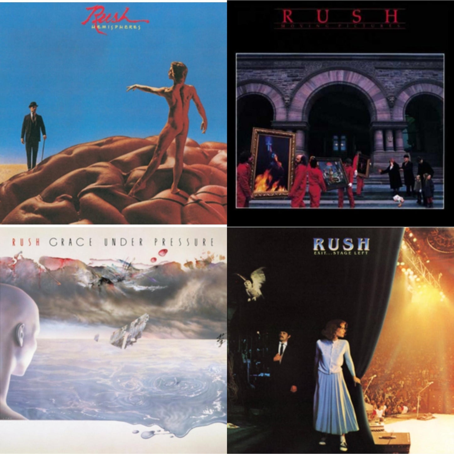Hemispheres (180G) & Moving Pictures (180G LP Vinyl/Dl Card) & Exit Stage Left (180G) & Grace Under Pressure (180G)