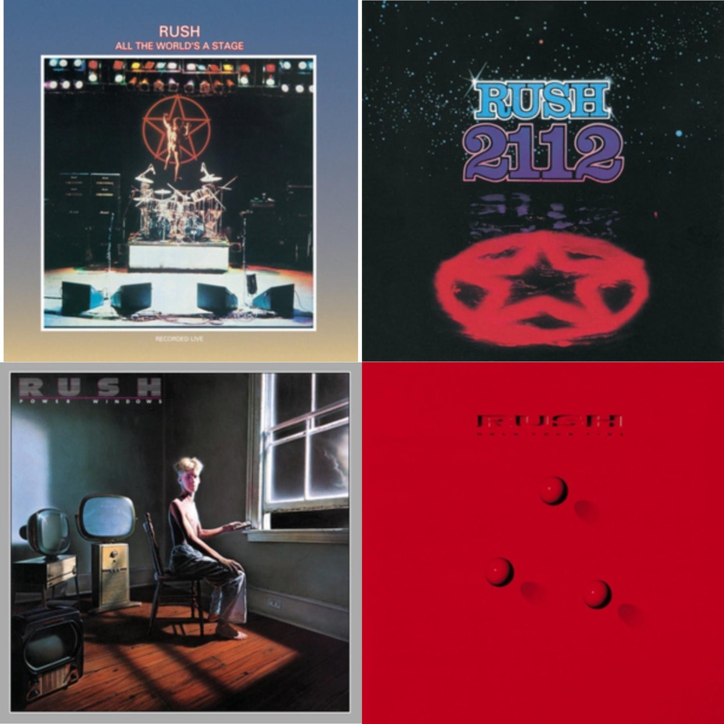 All The World's A Stage (180G) & 2112 (180G) & Power Windows (180G) & Hold Your Fire (180G)