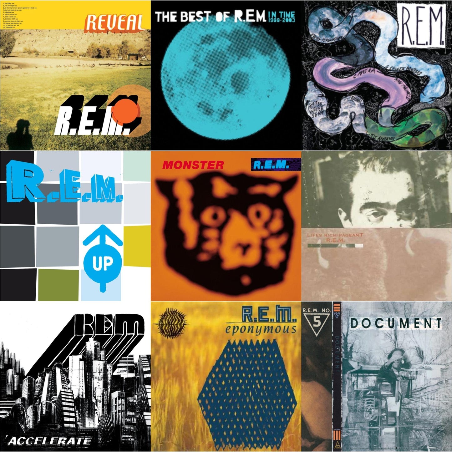 Document & Reckoning & Lifes Rich Pageant & Eponymous & In Time: The Best Of R.E.M. 1988-2003 (2LP/180G) & Monster & Up (25Th Anniversary) (Deluxe Edition) (2LP) & Reveal & Accelerate