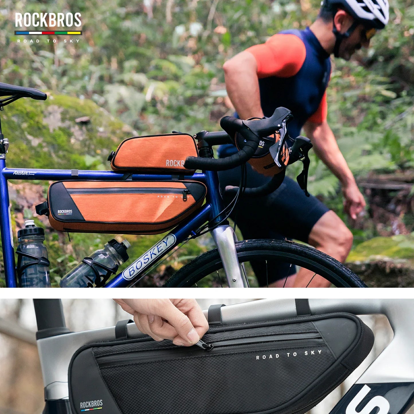 ROCKBROS Bike Triangle Bag-Road to sky