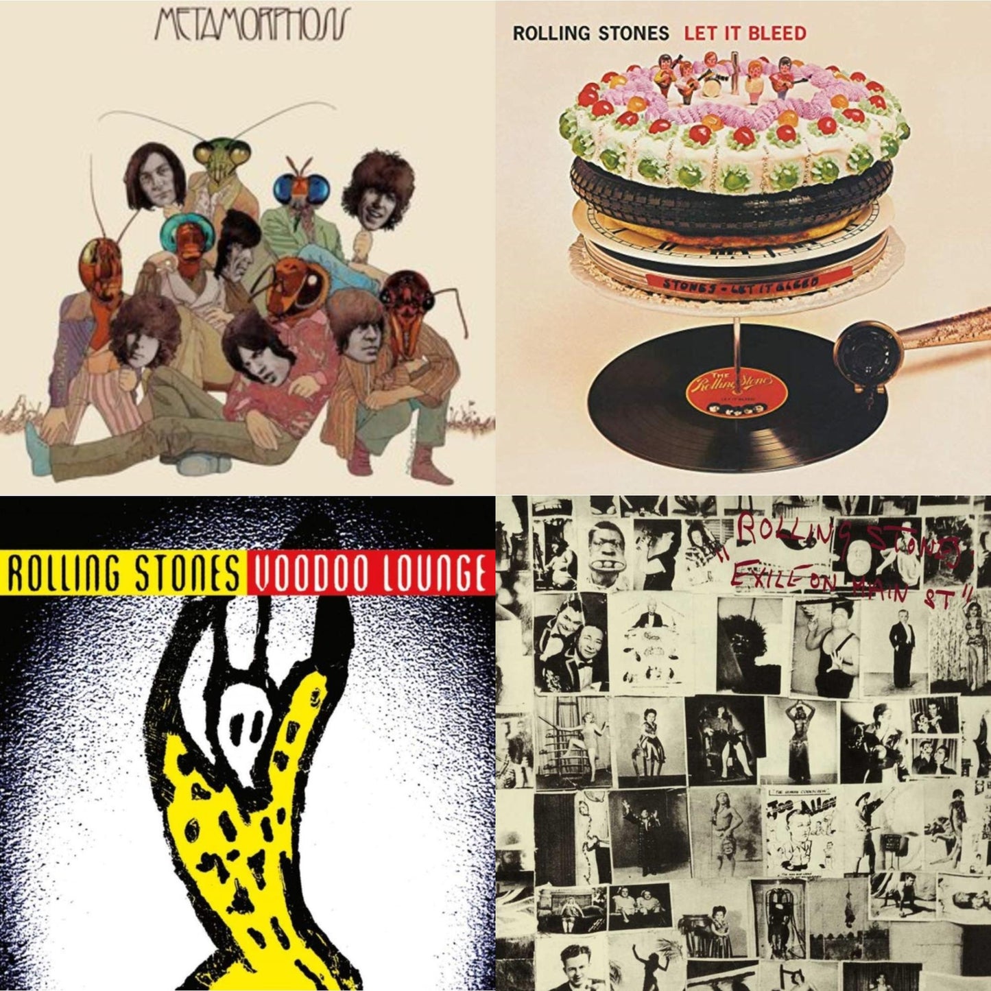 Metamorphosis & Let It Bleed (50Th Anniversary Edition) & Voodoo Lounge (30Th Anniversary) (Red/Yellow Vinyl/2LP) & Exile On Main Street (2LP)