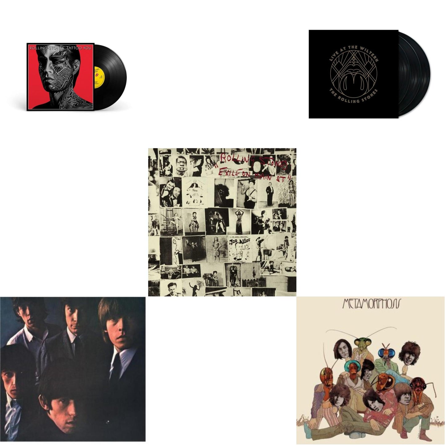 Rolling Stones No.2 (180G) & Metamorphosis & Tattoo You (2021 Remaster) & Live At The Wiltern (3LP) & Exile On Main Street (2LP)