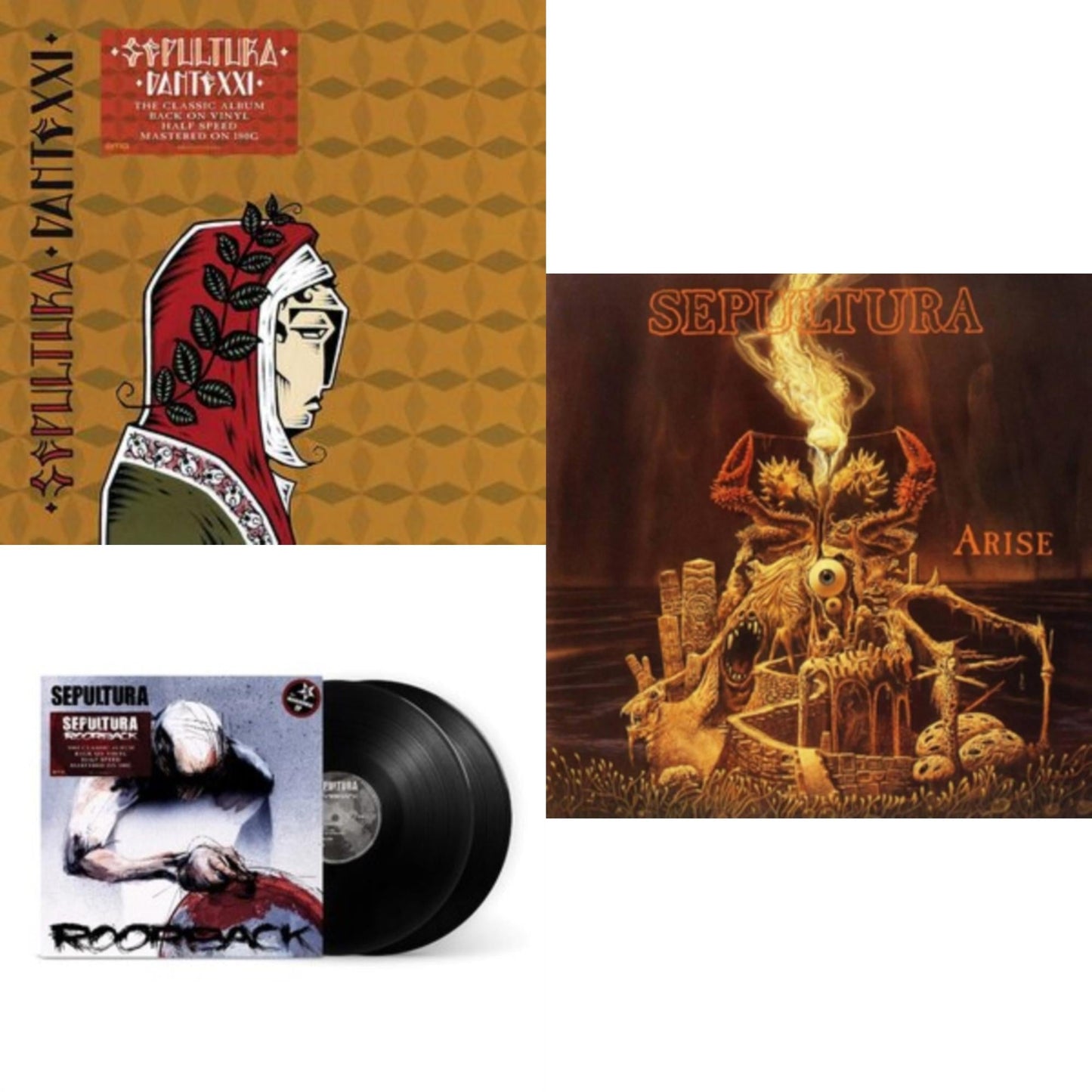 Sepultura - Roorback & Dante Xxi & Arise (Expanded Edition) - LP Vinyl Bundle