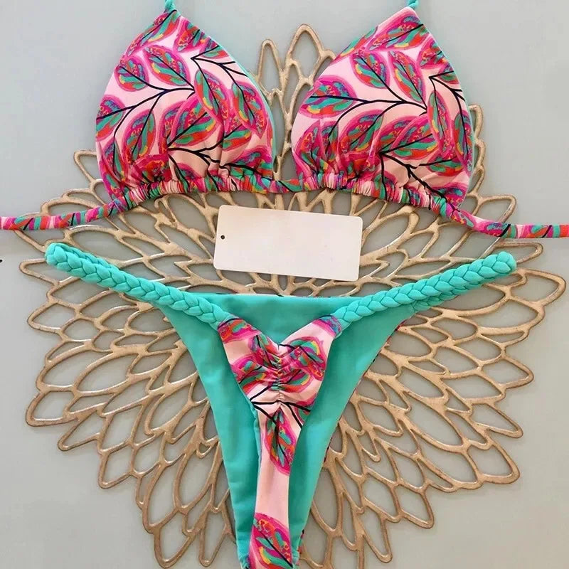 Lizard Vigilante Women’s Bikini Split Print Swimwear - unleash those honeys - Premium bikini from dsers - Just $27.99! Shop now at Lizard Vigilante
