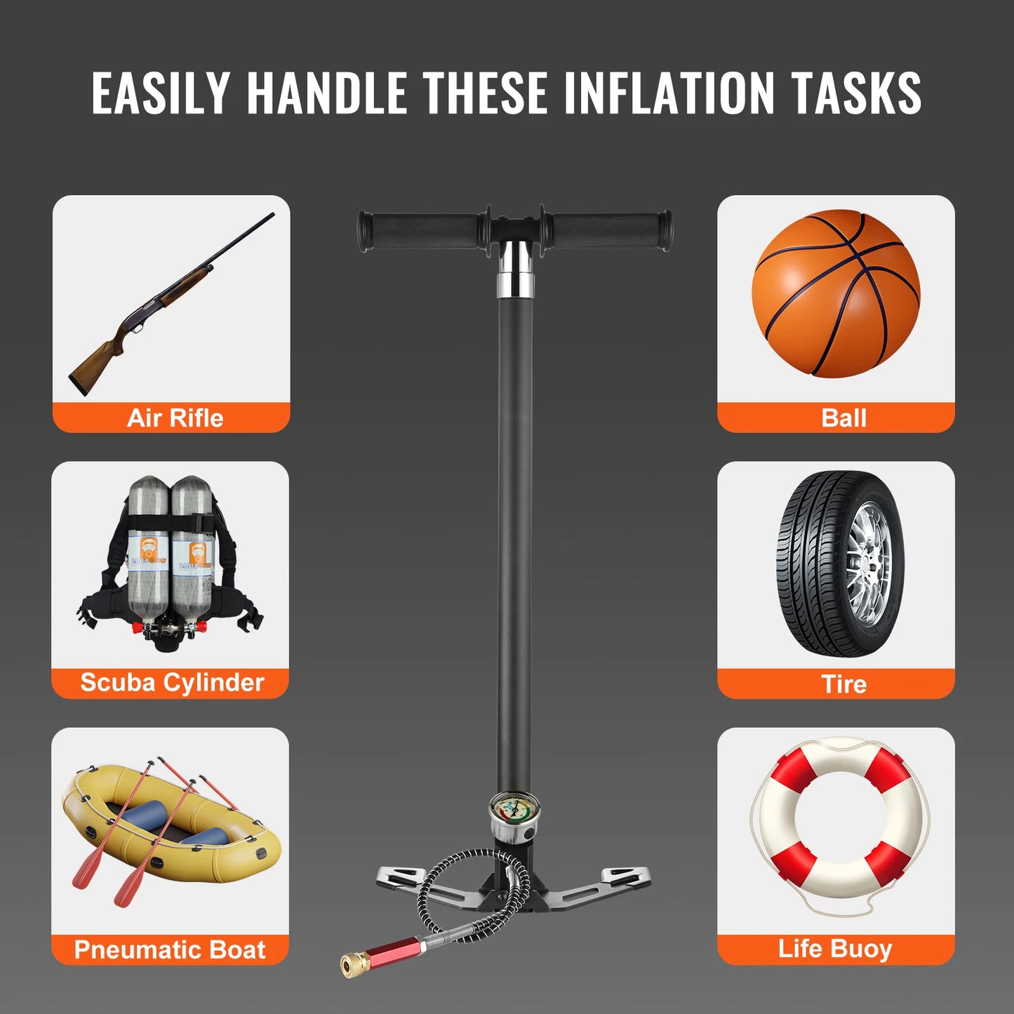 SucceBuy PCP 4-Stage 4500 PSI Power Pump – High-Pressure Air Rifle & Paintball Dominator