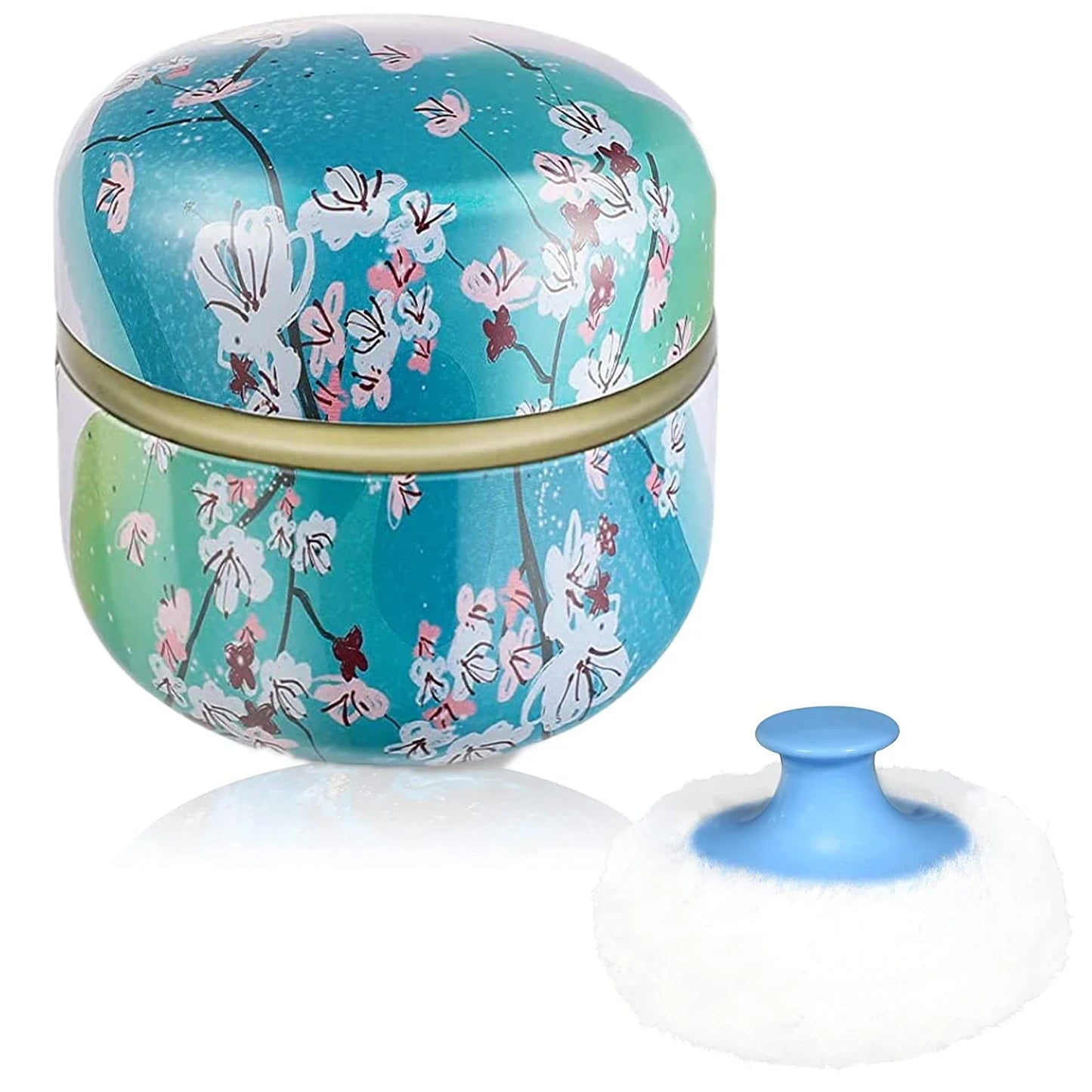 Powder Puff and Powder Container for Body Dusting Powder Case with Puff fo Women Loose Powder Containers with Puff for Travel