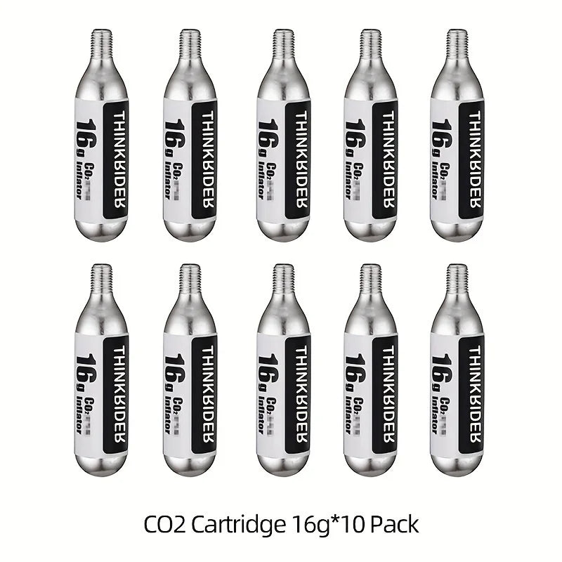 ThinkRider ThunderShot CO₂ Mini Pump — Aluminum Presta/Schrader Bike Tire Inflator For Road, MTB & Gravel