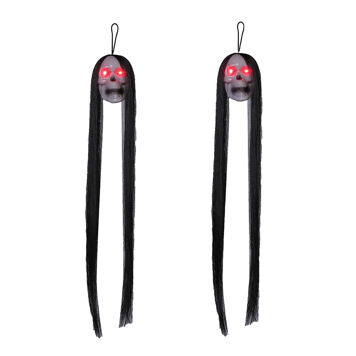 Halloween decorations, hanging ghost skulls, gauze, hanging ghost rooms, haunted house decorations, props, terrifying skeletons