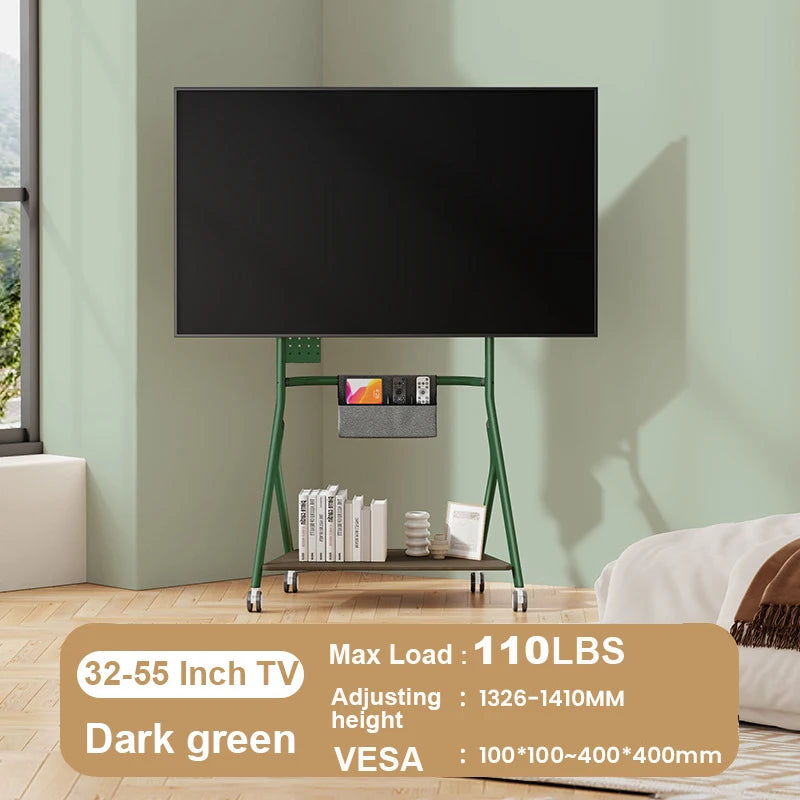 RoadRage Rolling TV Cart – Mobile Stand for 32"-55" Screens, Built to Rock the Room