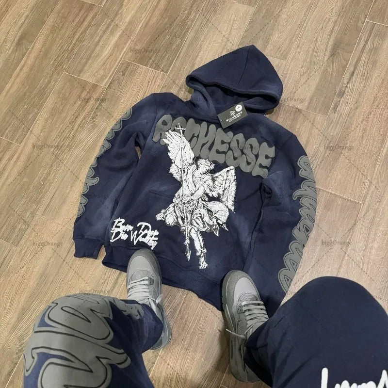 “Volume Freak” Retro Punk Rock Harajuku Hoodie – Oversized Streetwear Graphic Sweatshirt for Men (S–3XL) - Premium hoodie from dsers - Just $69.69! Shop now at Lizard Vigilante