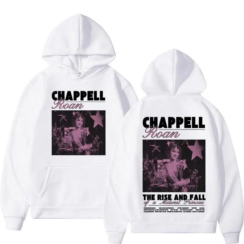 Chappell Roan Midwest Princess Tour Women Hoodie Print Pullover Hooded Rapper Hip Hop Singer Fleece Men Sweatshirt Gift for Fans