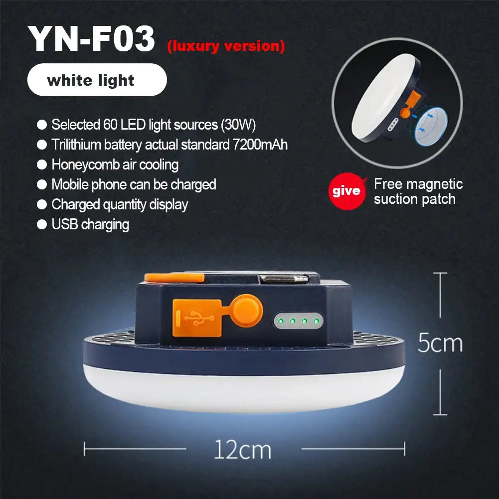 7200mAh Portable Emergency Night Market Light LED Tent Light Rechargeable Lantern Outdoor Camping Bulb Lamp Flashlight Home